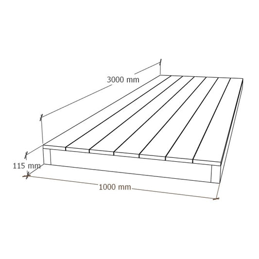 Komposiitti Terassielementti 1x3m