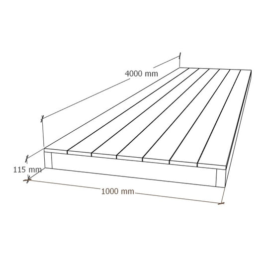 Komposiitti Terassielementti 1x4m