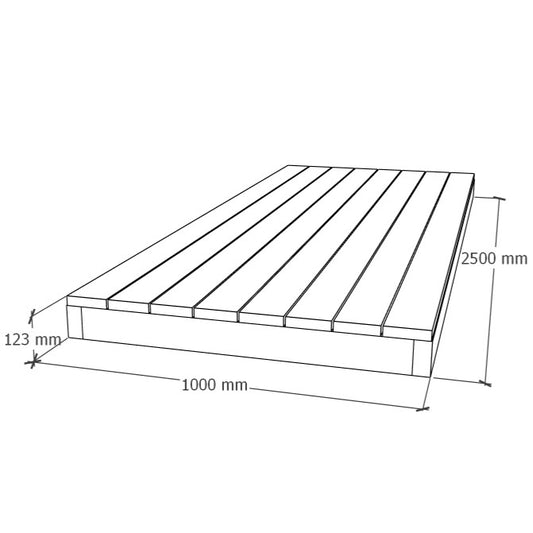 Terrassimoodul 1x2.5m
