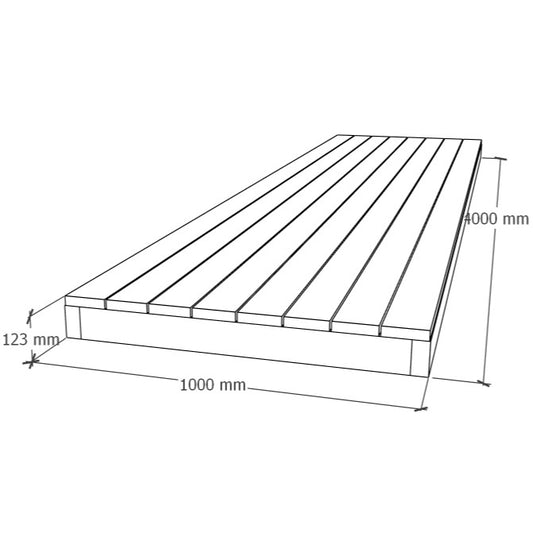 Terrassimoodul 1x4m