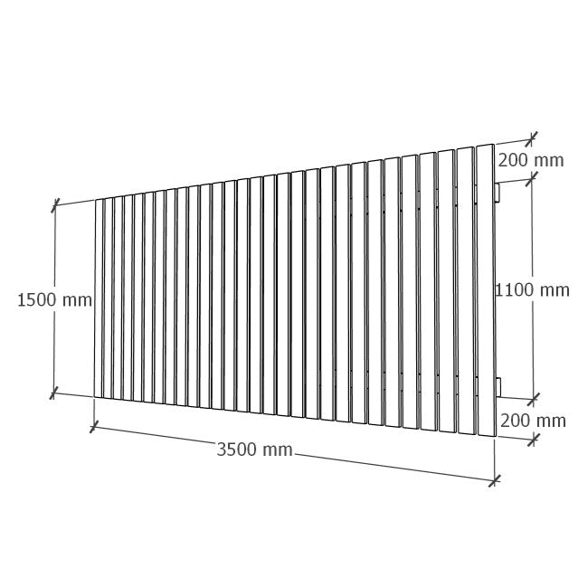 Aitaelementti 1.5x3.5m