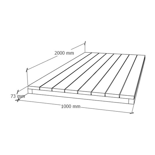 Lattiaelementti 1x2m