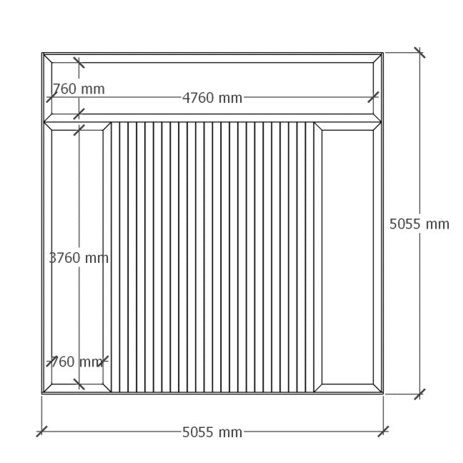 Planter deck 5x5m