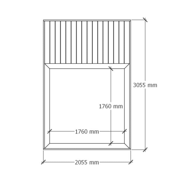 Terassi hiekkalaatikolla 2x3m