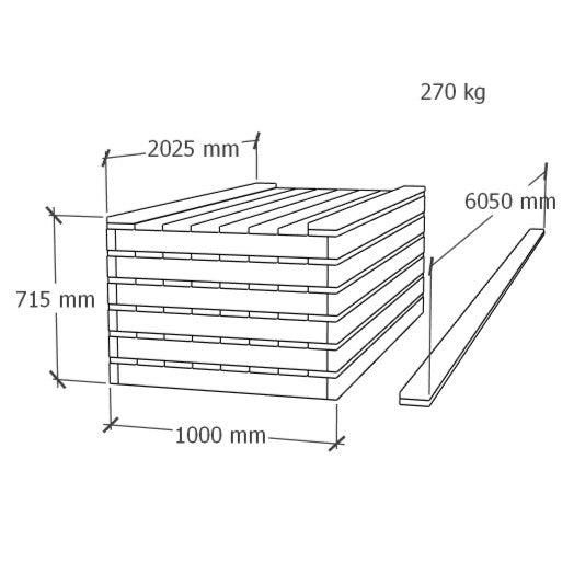 Terrass 6x2m