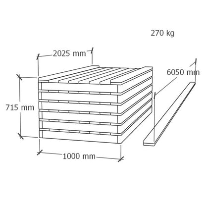 Terrass 6x2m