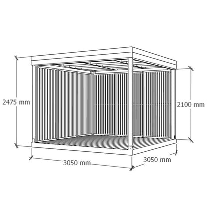 Varjualune 3x3m