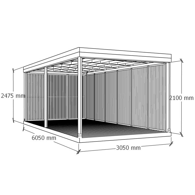 Varjualune 6x3m