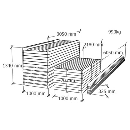 Varjualune 6x3m