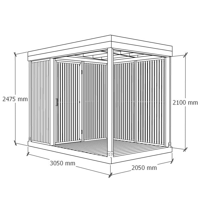 Sunroom with Storage 3x2m