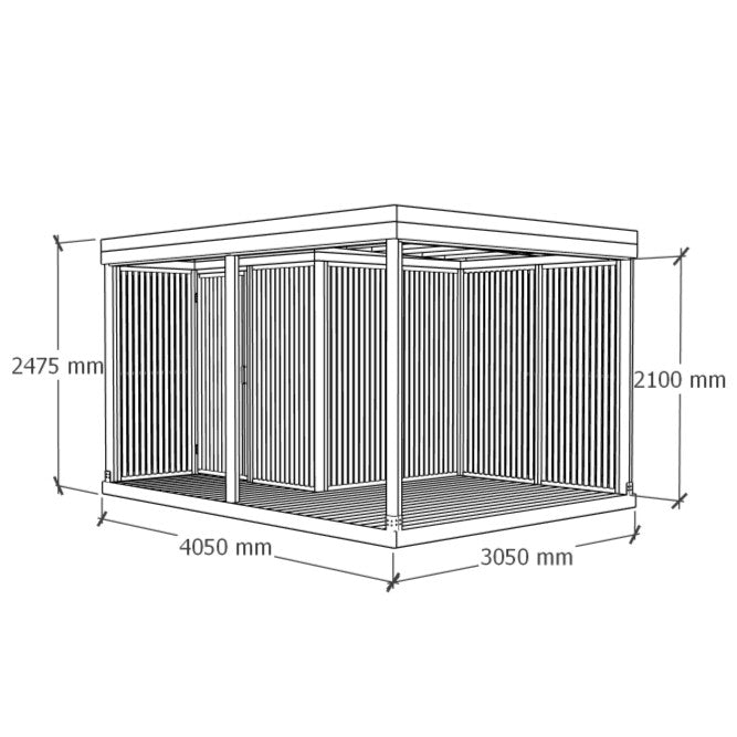 Varjualune panipaigaga 4x3m