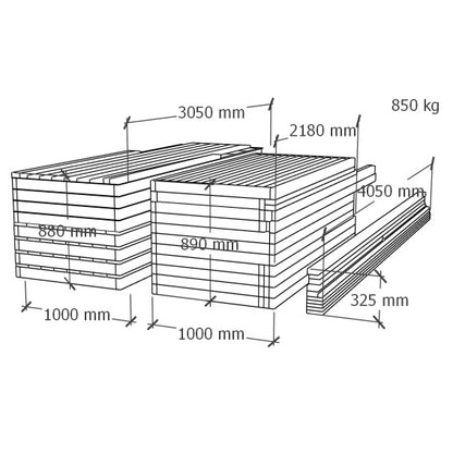 Varjualune panipaigaga 4x3m