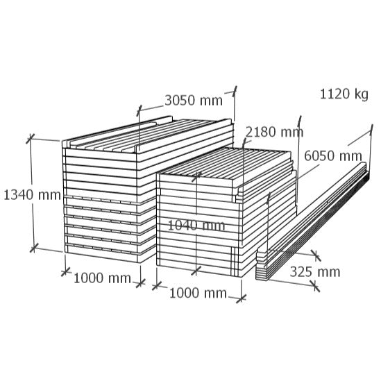 Varjualune panipaigaga 6x3m