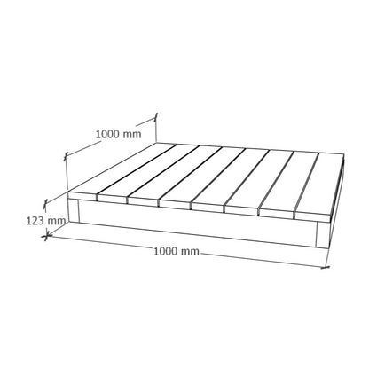 Terassielementti 1x1m