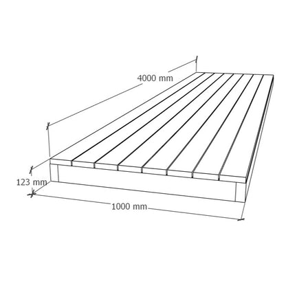 Terassielementti 1x4m