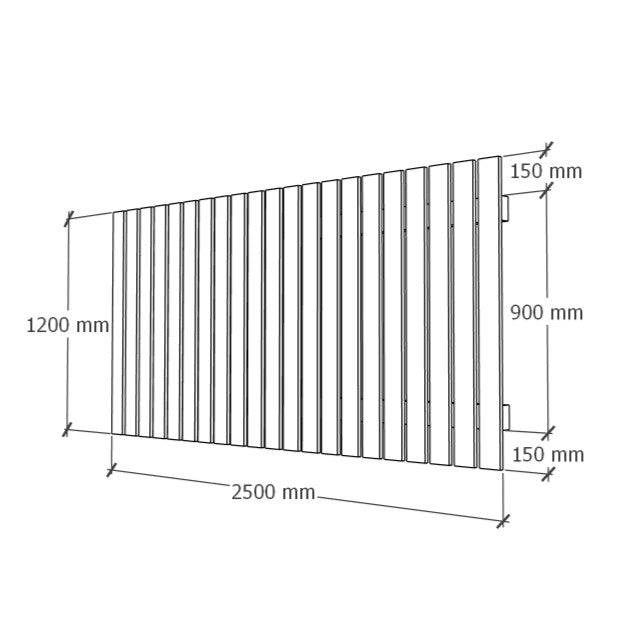Aitaelementti 1.2x2.5m