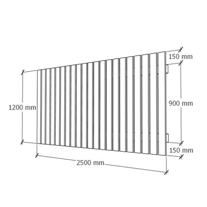 Aitaelementti 1.2x2.5m