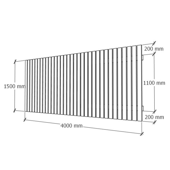 Aitaelementti 1.5x4m