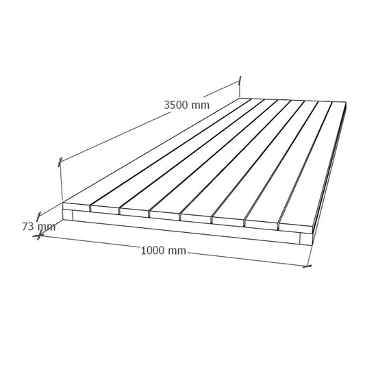 Lattiaelementti 1x3.5m
