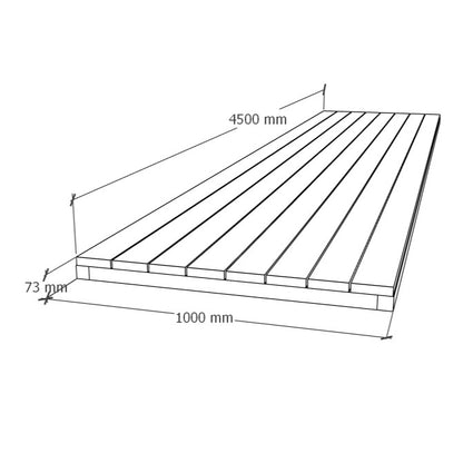 Lattiaelementti 1x4.5m