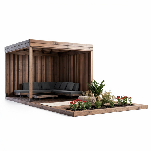 Sunroom with planter deck 6x3m