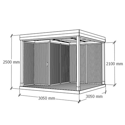Sunroom with Storage 3x3m